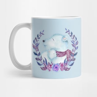 Polar Bear Hug Watercolor Mug